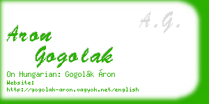 aron gogolak business card
